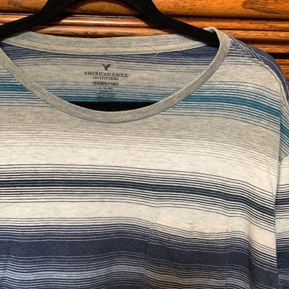 American Eagle Outfitters Classic Fit Striped T Shirt - Picture 2 of 4